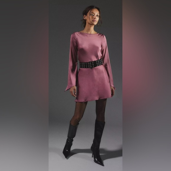 Urban Outfitters Dresses & Skirts - Urban Outfitters Pink Sheath Dress Mock Neck Long Sleeve